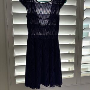 Motel Rocks Blue Fit and Flare Midi Dress